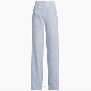 Veronica Beard Jude Wide Cotton Blend Light Blue Pant Size 00 NWT
